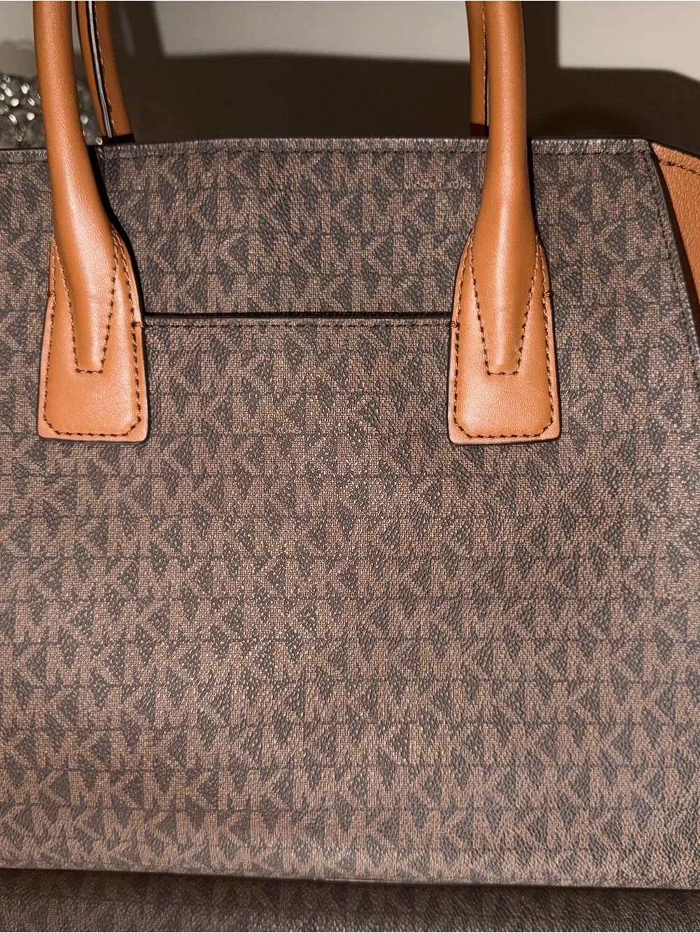 Michael Kors Avril Leather Satchel Crossbody Bag
